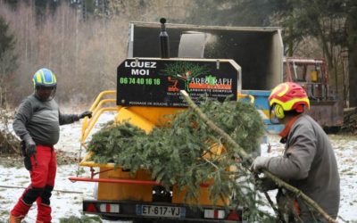 Broyage de végétaux à Saint-Dié